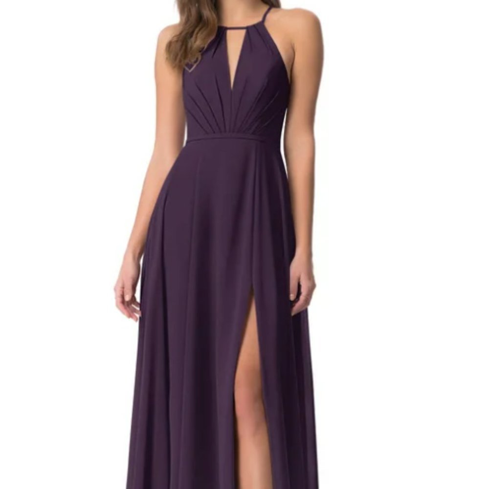 Azazie Bridesmaid Dress Evalleen in Plum